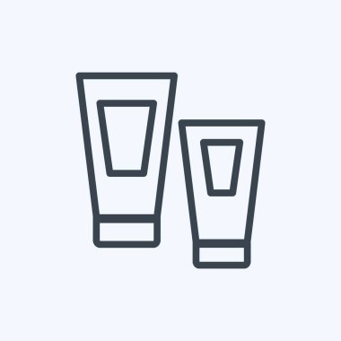 Simge tüpleri. Spa sembolü için uygun. Sıra tarzı. Basit dizayn edilebilir. tasarım şablonu. Basit gösterim