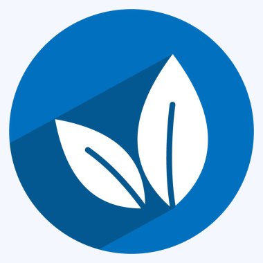 Simge Yaprakları. Spa sembolü için uygun. Uzun gölge tarzı. Basit dizayn edilebilir. tasarım şablonu. Basit gösterim