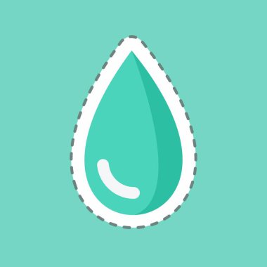 Çıkartma çizgisi kesildi. Spa sembolü için uygun. Basit dizayn edilebilir. tasarım şablonu. Basit gösterim