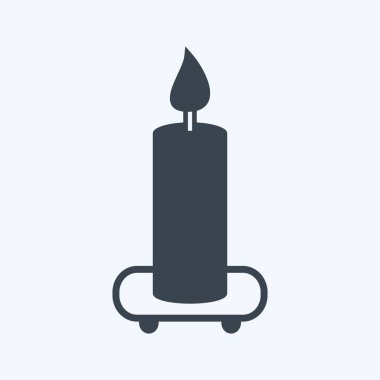 Raftaki Simge Mum. Spa sembolü için uygun. Kabartma tarzı. Basit dizayn edilebilir. tasarım şablonu. Basit gösterim