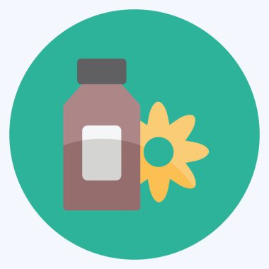 Simge Kokulu Losyon. Spa sembolü için uygun. Düz stil. Basit dizayn edilebilir. tasarım şablonu. Basit gösterim