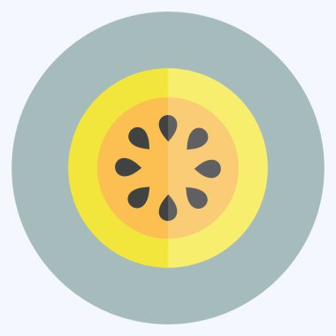 Icon Portakal Dilimi. Spa sembolü için uygun. Düz stil. Basit dizayn edilebilir. tasarım şablonu. Basit gösterim