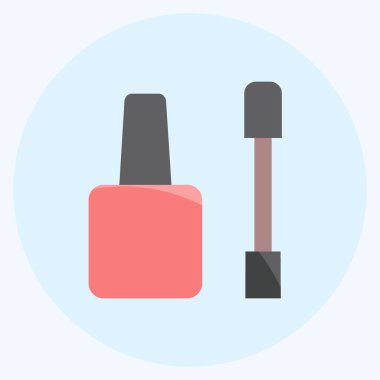 Simge Tırnak Tedavi Ögeleri. Spa sembolü için uygun. Düz stil. Basit dizayn edilebilir. tasarım şablonu. Basit gösterim