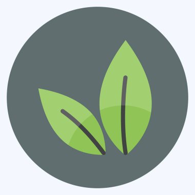 Simge Yaprakları. Spa sembolü için uygun. Düz stil. Basit dizayn edilebilir. tasarım şablonu. Basit gösterim