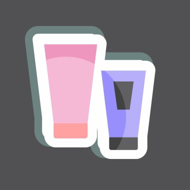 Çıkartma tüpleri. Spa sembolü için uygun. Basit dizayn edilebilir. tasarım şablonu. Basit gösterim