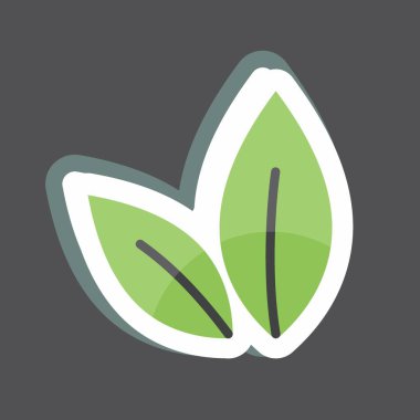 Çıkartma Yaprakları. Spa sembolü için uygun. Basit dizayn edilebilir. tasarım şablonu. Basit gösterim