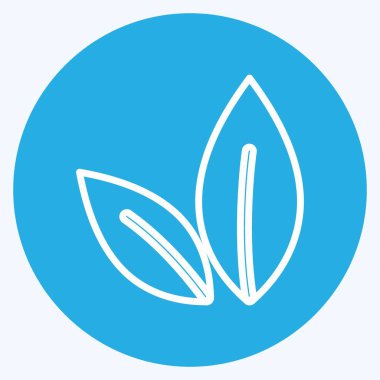 Simge Yaprakları. Spa sembolü için uygun. Mavi gözlü. Basit dizayn edilebilir. tasarım şablonu. Basit gösterim