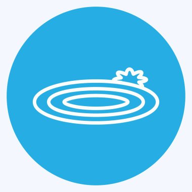 İkon Yüzen Çiçekler. Spa sembolü için uygun. Mavi gözlü. Basit dizayn edilebilir. tasarım şablonu. Basit gösterim