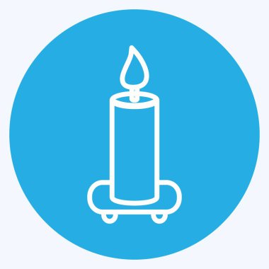 Raftaki Simge Mum. Spa sembolü için uygun. Mavi gözlü. Basit dizayn edilebilir. tasarım şablonu. Basit gösterim