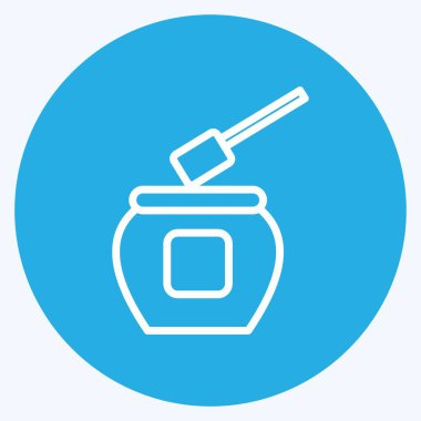 Simge Uygulayıcı. Spa sembolü için uygun. Mavi gözlü. Basit dizayn edilebilir. tasarım şablonu. Basit gösterim