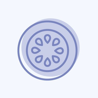 Icon Portakal Dilimi. Spa sembolü için uygun. İki ton stili. Basit dizayn edilebilir. tasarım şablonu. Basit gösterim