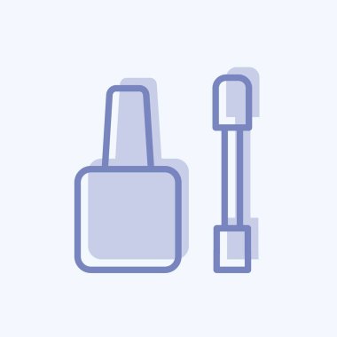 Simge Tırnak Tedavi Ögeleri. Spa sembolü için uygun. İki ton stili. Basit dizayn edilebilir. tasarım şablonu. Basit gösterim