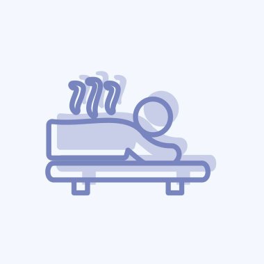 Simge Isı Tedavisi. Spa sembolü için uygun. İki ton stili. Basit dizayn edilebilir. tasarım şablonu. Basit gösterim