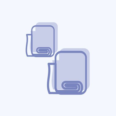 Simge katlanmış peçeteler. Spa sembolü için uygun. İki ton stili. Basit dizayn edilebilir. tasarım şablonu. Basit gösterim