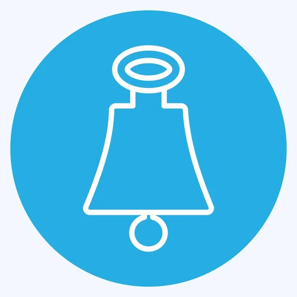 Icon Bell Suitable Sea Symbol Blue Eyes Style Simple Design — Archivo Imágenes Vectoriales