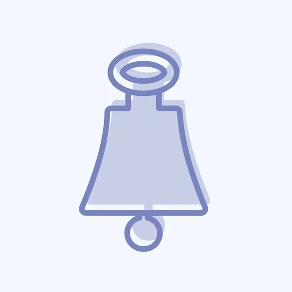 Icono Bell Adecuado Para Símbolo Del Mar Estilo Dos Tonos — Vector de stock