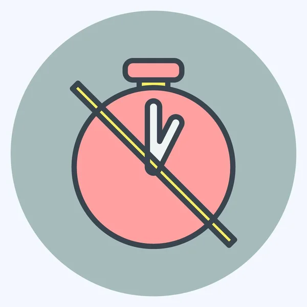 Icon Timer Suitable Photo Editing Symbol Color Mate Style Simple — Vettoriale Stock