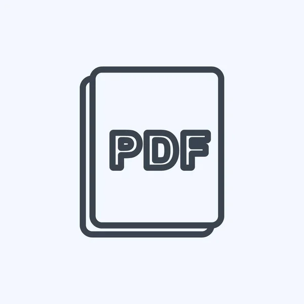 Icon Picture Pdf Suitable Photo Editing Symbol Line Style Simple — Stockvektor