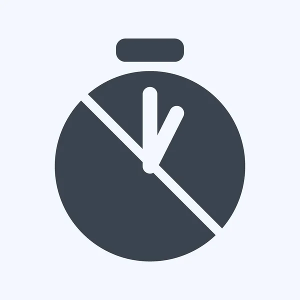 Icon Timer Aus Geeignet Für Foto Bearbeitungssymbol Glyphen Stil Einfaches — Stockvektor