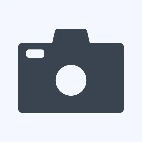 Icon Camera Suitable Photo Editing Symbol Glyph Style Simple Design — Stockvektor