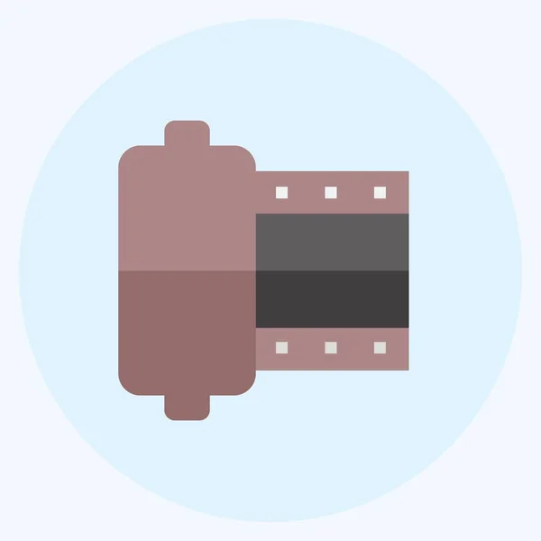 Icon Camera Roll Adequado Para Símbolo Edição Fotos Estilo Plano — Vetor de Stock