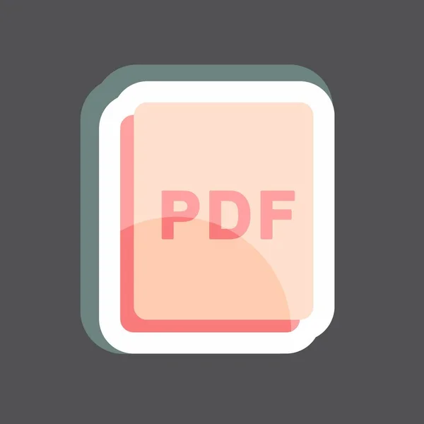Sticker Picture Pdf Suitable Photo Editing Symbol Simple Design Editable — Vetor de Stock
