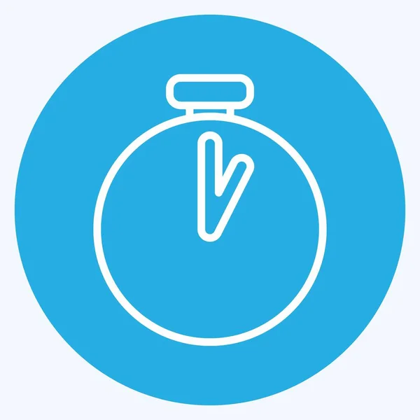 Icon Timer Suitable Photo Editing Symbol Blue Eyes Style Simple — Wektor stockowy