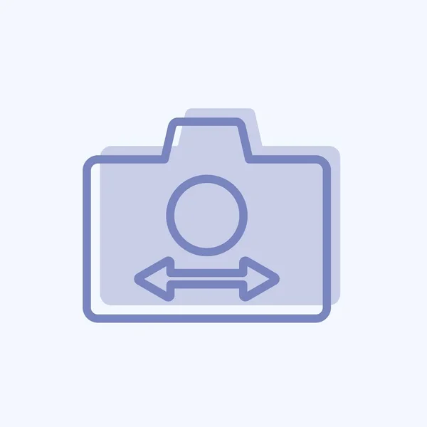 Icon Switch Camera Suitable Photo Editing Symbol Two Tone Style — Vetor de Stock