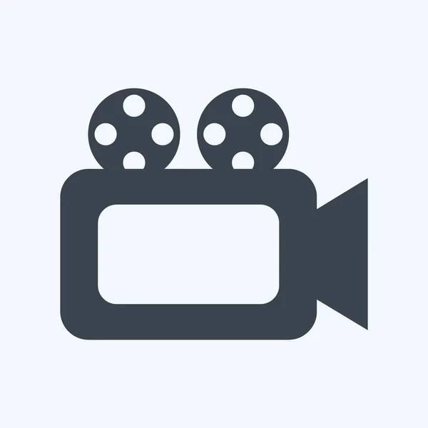 Icon Video Camera Suitable Web Interface Symbol Glyph Style Simple — Stockvektor