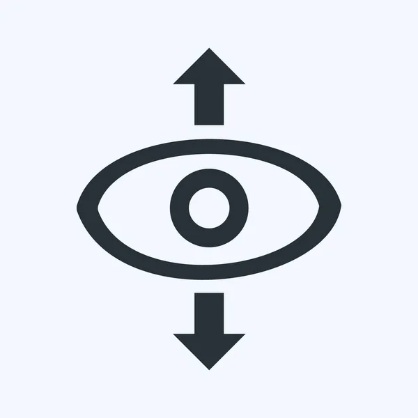 Icono Perspectiva Adecuado Para Símbolo Interfaz Web Estilo Glifo Diseño — Vector de stock