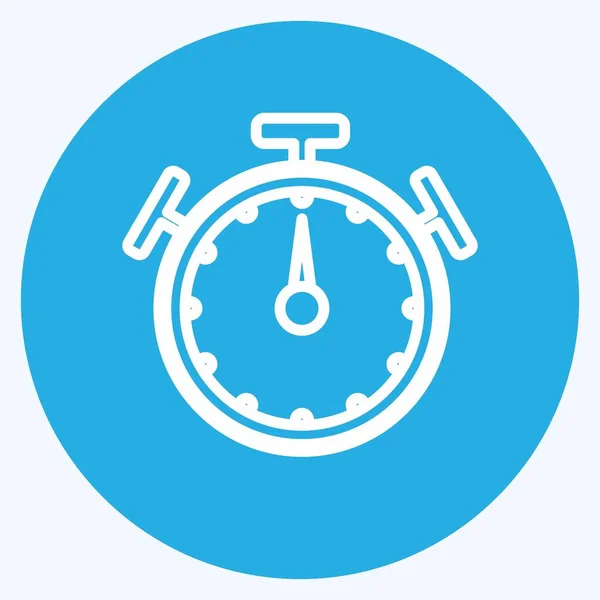 Icon Stopwatch Suitable Web Interface Symbol Blue Eyes Style Simple — Wektor stockowy