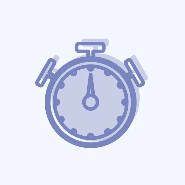 Ikoon Stopwatch Geschikt Voor Web Interface Symbool Twee Toonsstijl Eenvoudig — Stockvector