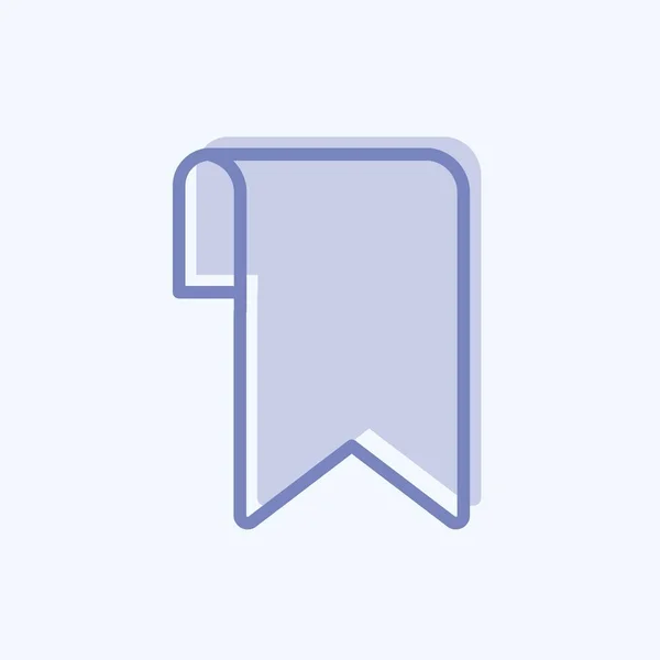 Penanda Ikon Cocok Untuk Web Interface Simbol Dua Gaya Nada - Stok Vektor
