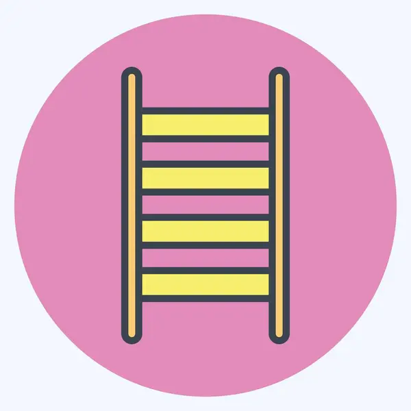 Icon Ladder Suitable Garden Symbol Color Mate Style Simple Design —  Vetores de Stock