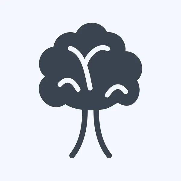 Icon Tree Suitable Garden Symbol Glyph Style Simple Design Editable — Wektor stockowy