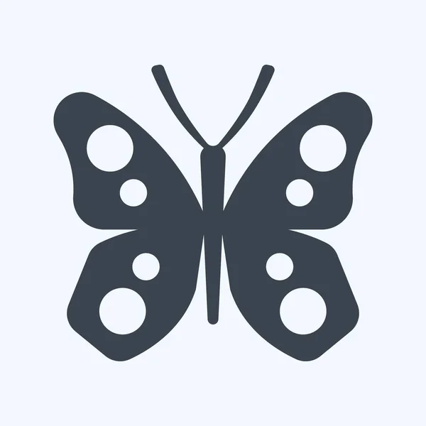 Icon Butterfly Apropriado Para Símbolo Jardim Estilo Glifo Design Simples —  Vetores de Stock