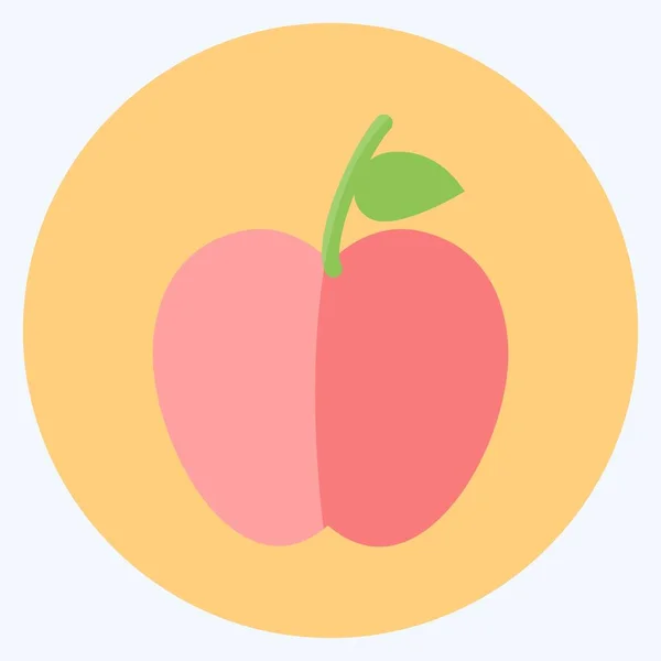 Icon Apples Suitable Garden Symbol Flat Style Simple Design Editable — 스톡 벡터