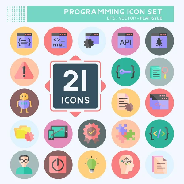 Simge Ayarları Programlanıyor. Programlama sembolü için uygun. Düz stil. Basit dizayn edilebilir. tasarım şablonu. Basit gösterim