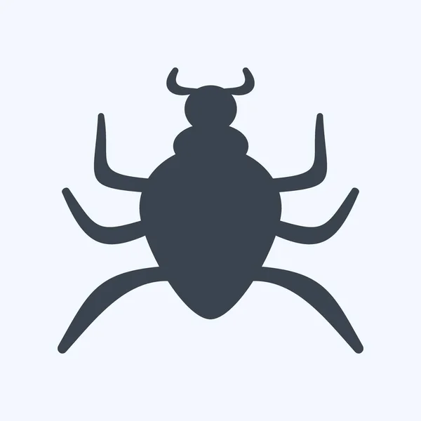 Icône Insecte Araignée Adapté Symbole Animal Style Glyphe Conception Simple — Image vectorielle