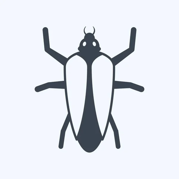 Icono Cucaracha Adecuado Para Símbolo Animal Estilo Glifo Diseño Simple — Vector de stock