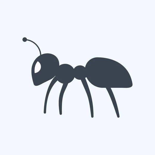 Icon Ant Suitable Animal Symbol Glyph Style Simple Design Editable — Stockvektor