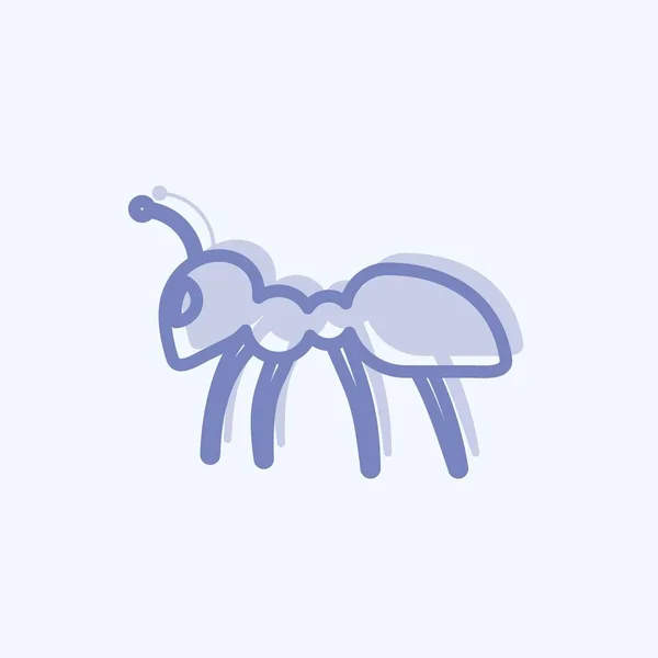Icon Ant Adequado Para Símbolo Animal Estilo Dois Tons Design — Vetor de Stock