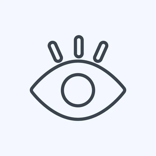 Icon Vision Suitable Digital Web Symbol Line Style Simple Design — Image vectorielle