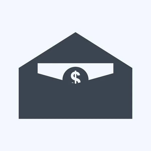 Icon Send Money Suitable Digital Web Symbol Glyph Style Simple — Stock Vector