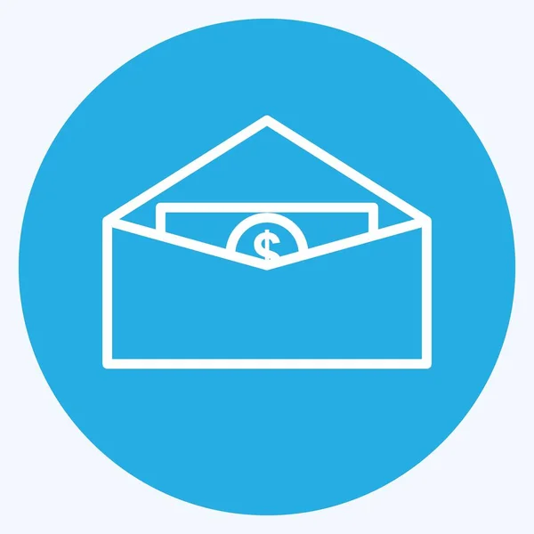 Icono Enviar Dinero Adecuado Para Símbolo Web Digital Ojos Azules — Vector de stock
