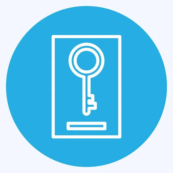 Icon Keywording Suitable Digital Web Symbol Blue Eyes Style Simple — Stock Vector