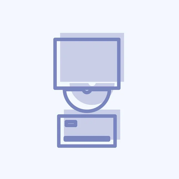 Icon Branding Suitable Digital Web Symbol Two Tone Style Simple — Vetor de Stock