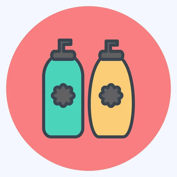 Icon香水瓶 适用于Spa符号 配色风格 简单的设计可以编辑 设计模板向量 简单的符号说明 — 图库矢量图片