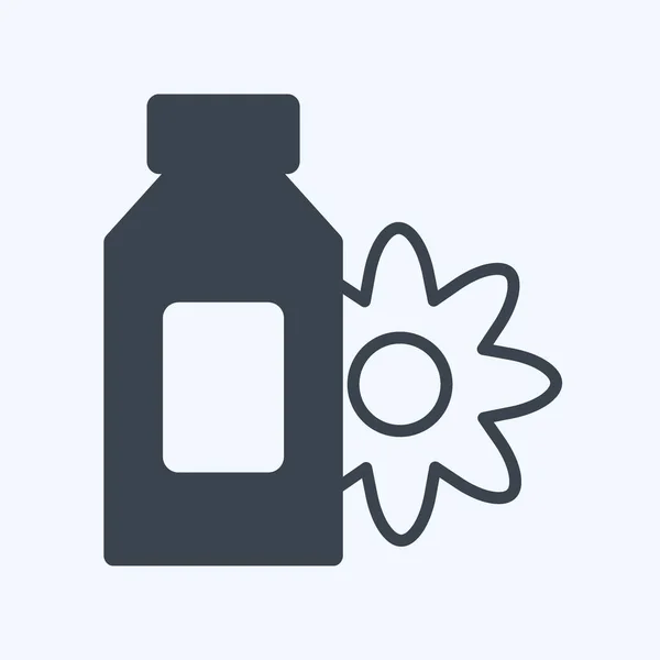 Lotion Parfumée Icône Adapté Symbole Spa Style Glyphe Conception Simple — Image vectorielle