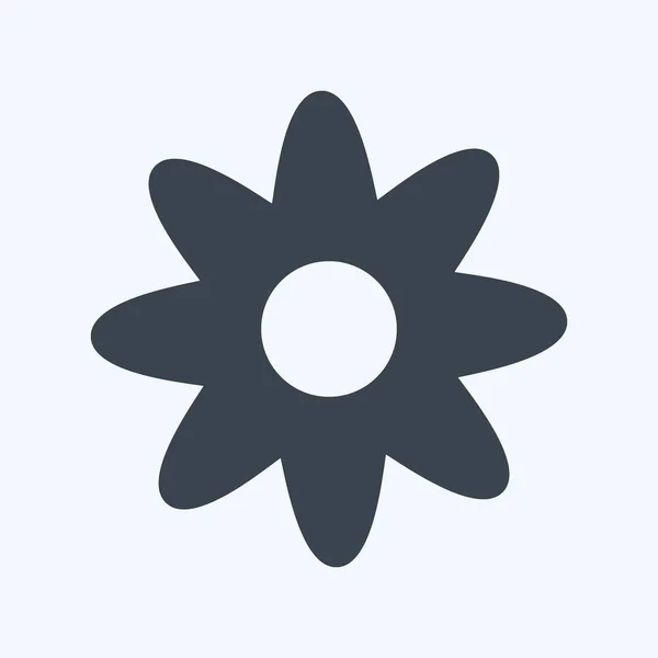 Icono Flor Adecuado Para Símbolo Spa Estilo Glifo Diseño Simple — Vector de stock